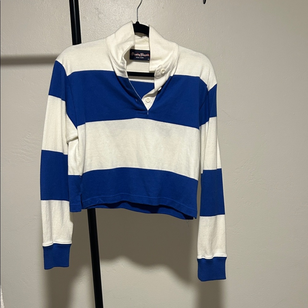 Rowing Blazers Blue and White Striped Pullover